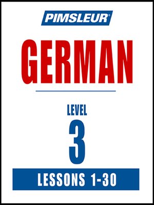 cover image of Pimsleur German Level 3 MP3